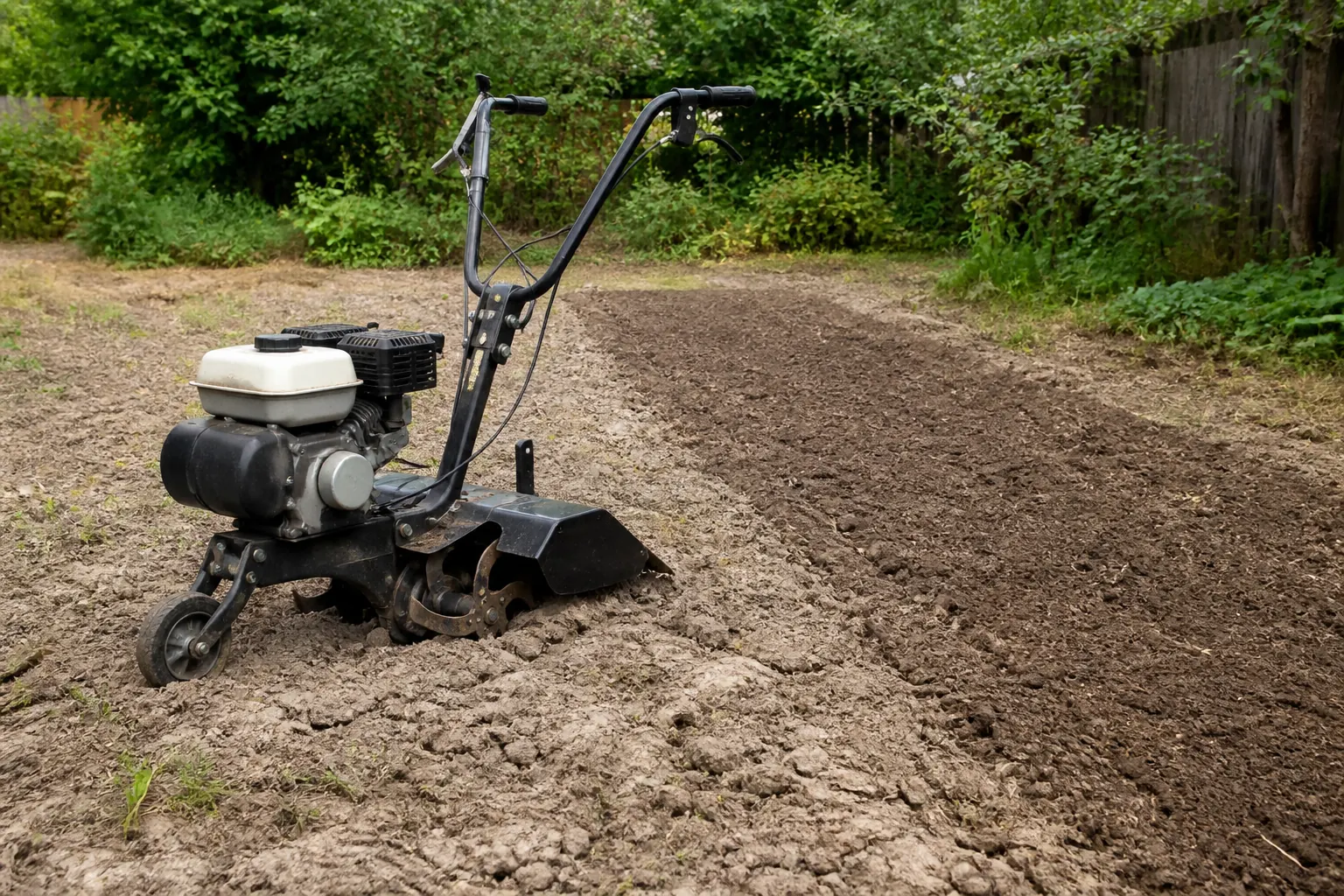How to till hard soil without damaging the machine or the ground