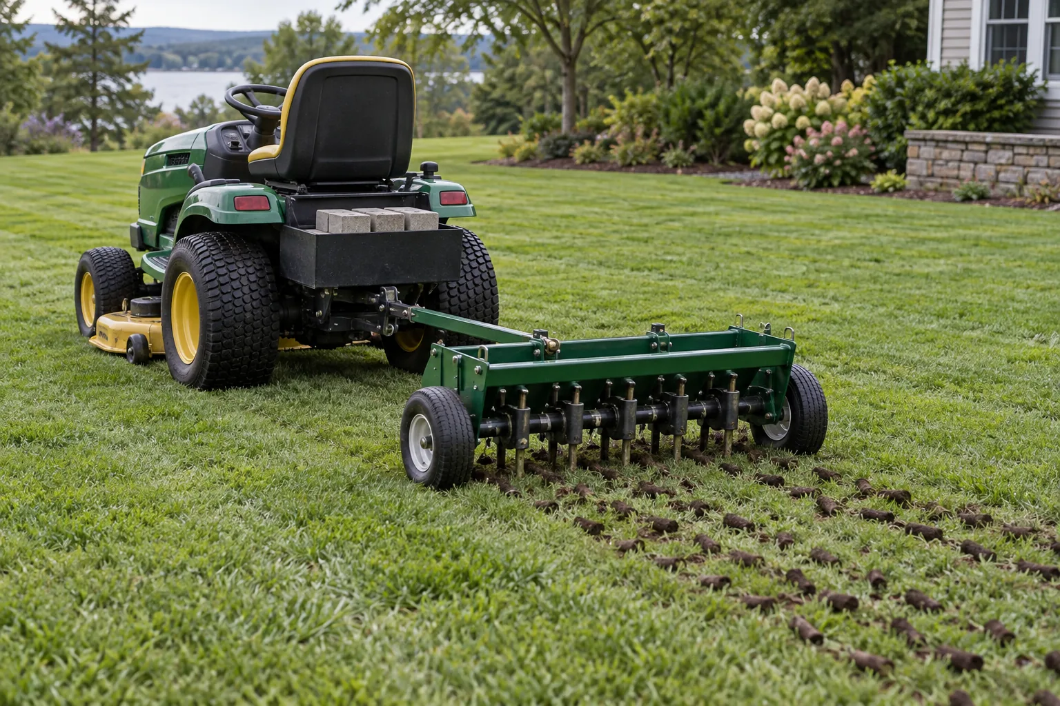 Tow-behind aerator compatibility: match hitch, tractor, and terrain