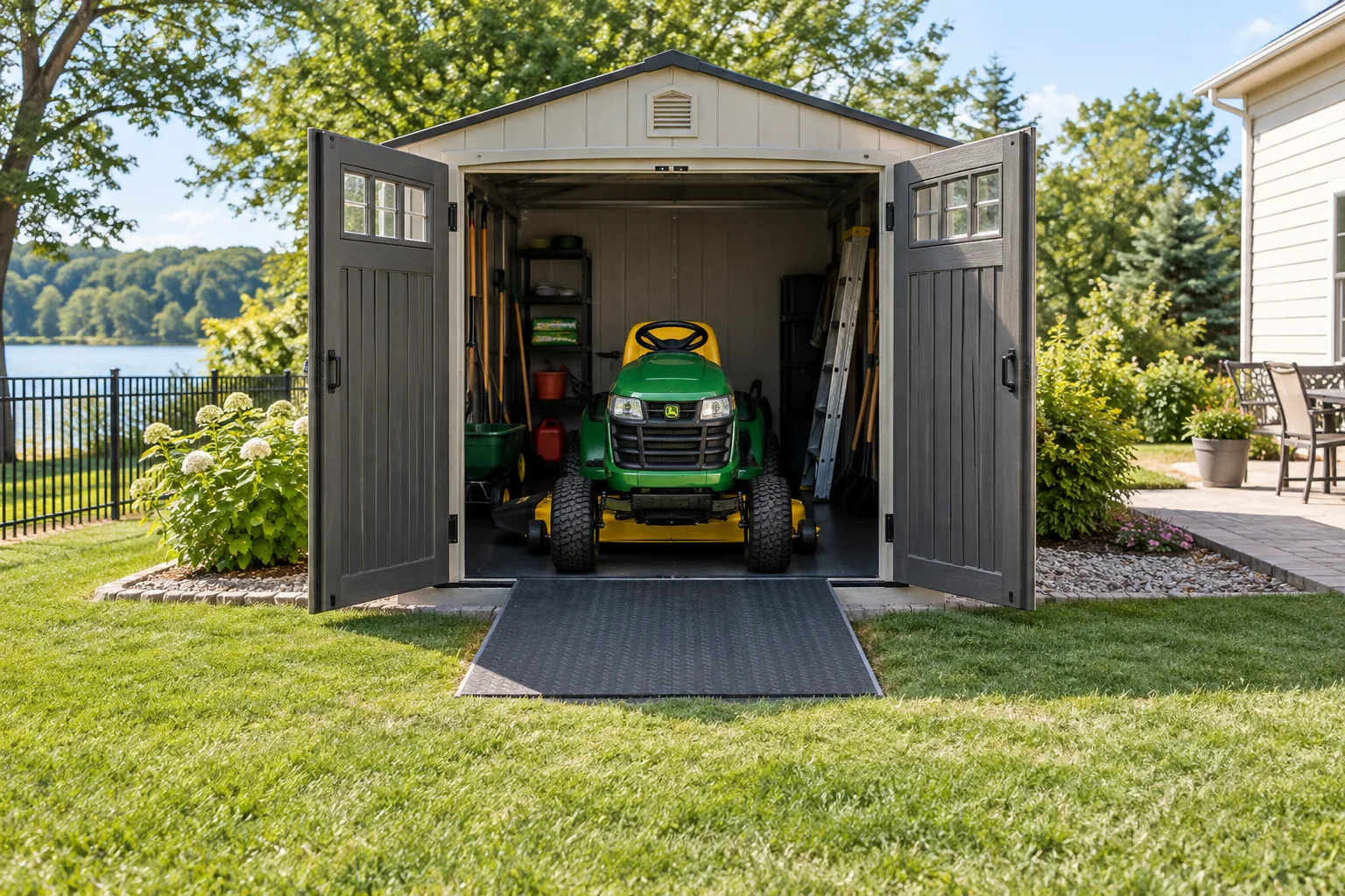 Shed door width for a riding mower: measure before buying